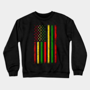Black History Flag, American Flag Crewneck Sweatshirt