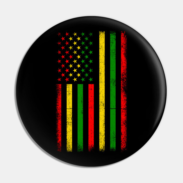 Black History Flag, American Flag Pin by UrbanLifeApparel