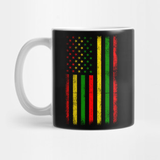 Black History Flag, American Flag Mug