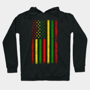 Black History Flag, American Flag Hoodie