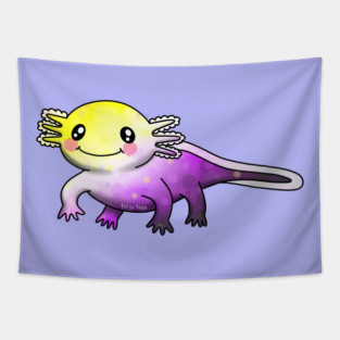 Little, nonbinary axolotl Tapestry