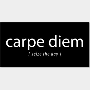 carpe diem seize the day typographic design Posters and Art