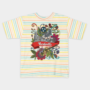 Nashville - Bird - Skyline Kids T-Shirt