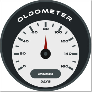 80th birthday oldometer Posters and Art