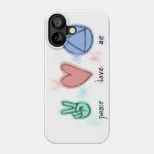 Peace Love AA Phone Case