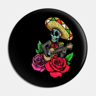 Day of the dead mariachi Pin
