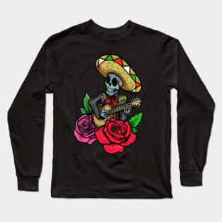 Day of the dead mariachi Long Sleeve T-Shirt