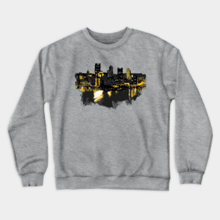 Pittsburgh Downtown Skyline Digital Painting Crewneck Sweatshirt