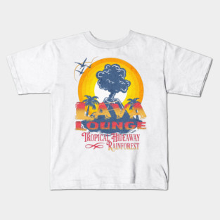 Lava Lounge Tropical Hideaway Rainforest cafe Orlando Faded Distressed Look Kids T-Shirt