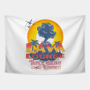 Lava Lounge Tropical Hideaway Rainforest cafe Orlando Faded Distressed Look Tapestry