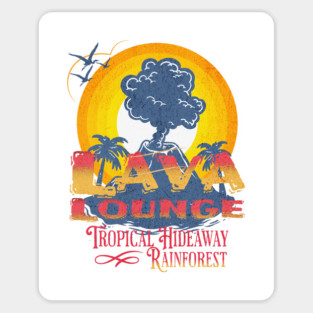 Lava Lounge Tropical Hideaway Rainforest cafe Orlando Faded Distressed Look Magnet