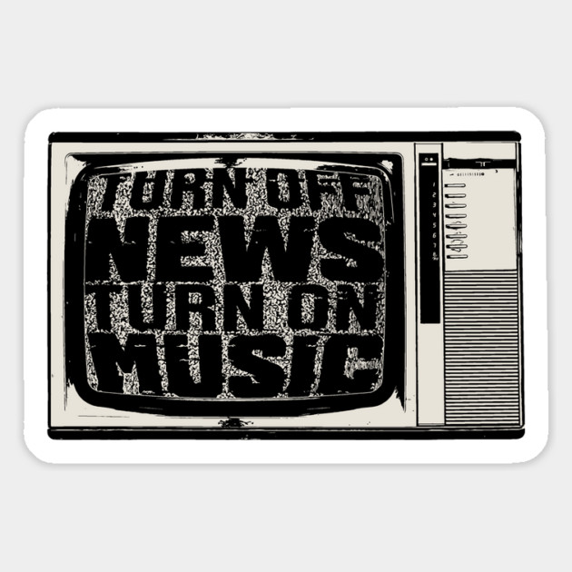 Turn Off News / Turn On Music Magnet by rt-shirts