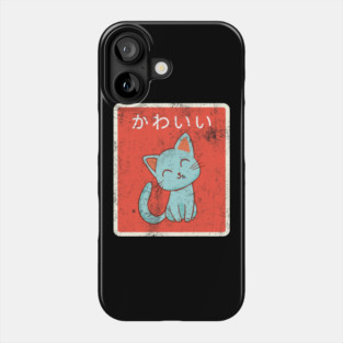 'Vintage Japanese Kawaii Cat' Cool Japanese Cats Phone Case