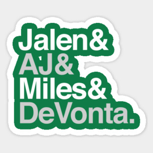 Helvetica Eagles Flock Sticker