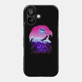 eagle forest double Exposure Phone Case