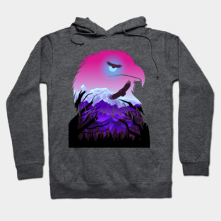 eagle forest double Exposure Hoodie