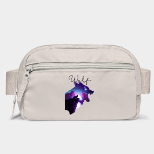 Double exposure Wolf with forest landscape Bag