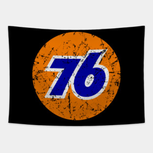 Vintage Distressed 76 Gasoline Tapestry