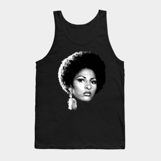 Pam Grier, Black Beauty Tank Top by UrbanLifeApparel