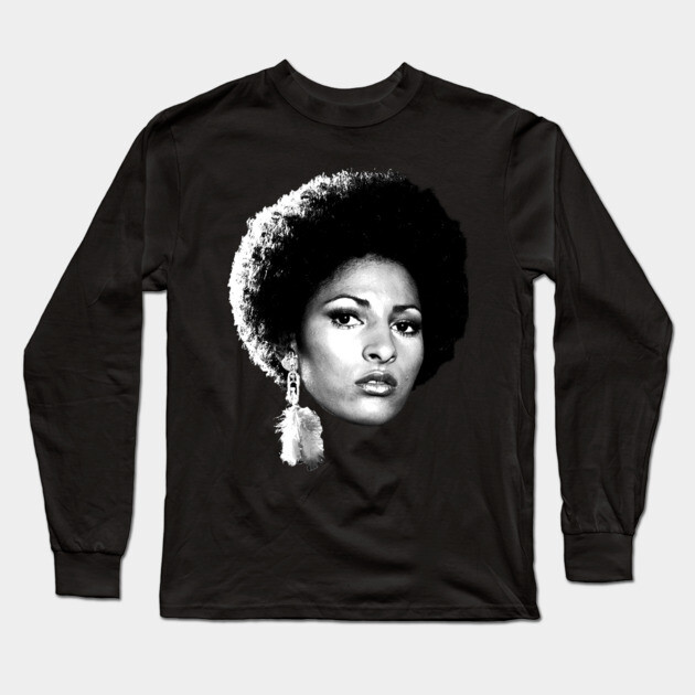 Pam Grier, Black Beauty Long Sleeve T-Shirt by UrbanLifeApparel