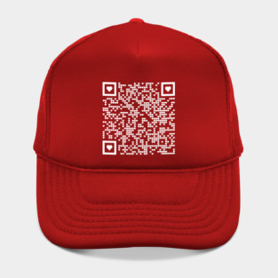 Rick Roll QR Code (Rick Ashley Never gonna give you up) Hat