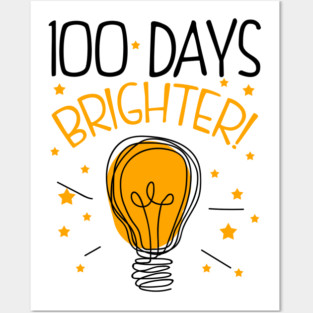 100 Days Of School Cute T-shirt Posters and Art