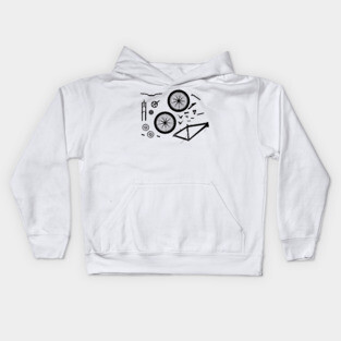 Bike Parts Kids Hoodie