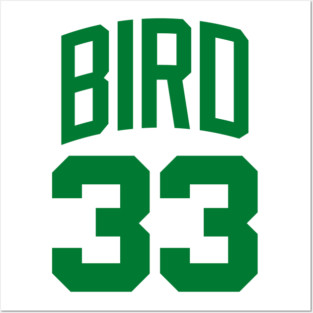 Larry Bird - Jersey White Posters and Art