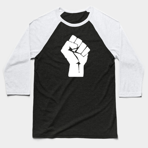 Black Power, Protest, Black Power Fist Baseball T-Shirt by UrbanLifeApparel