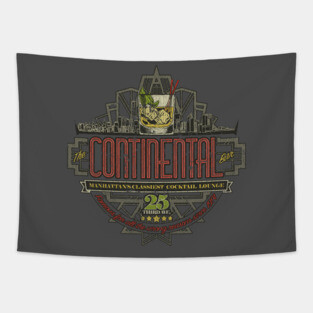 The Continental Bar NYC Vintage Tapestry