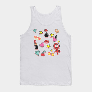 Funny vintage illustration Tank Top