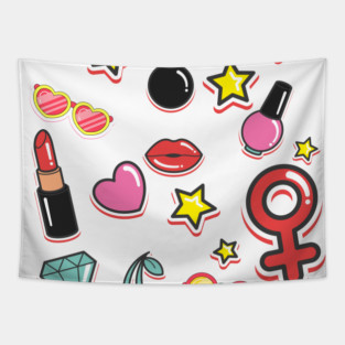 Funny vintage illustration Tapestry