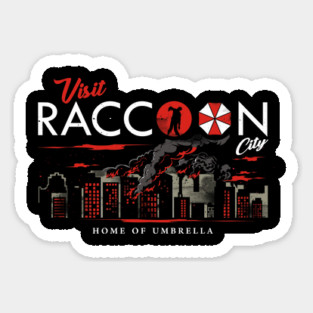 VISIT RACCOON Sticker