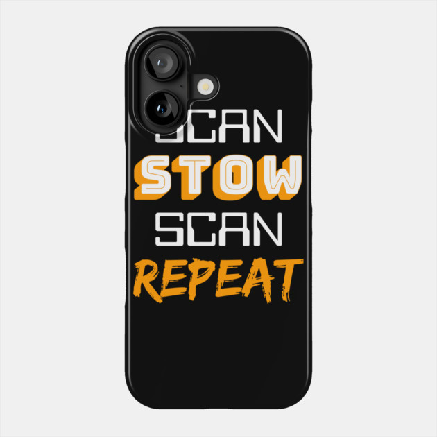 Scan Stow Scan Repeat Phone Case by belownormal