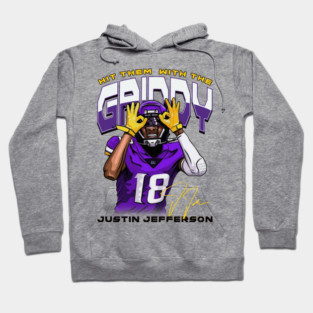Hit'em With The Griddy Justin Jefferson Minnesota Football Graphic Hoodie