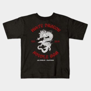 White dragon noodle bar Kids T-Shirt