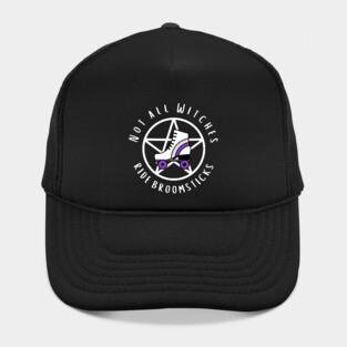 Not all Witches Ride Broomsticks Purple Stripe Roller Skate Cheeky Witch® Hat