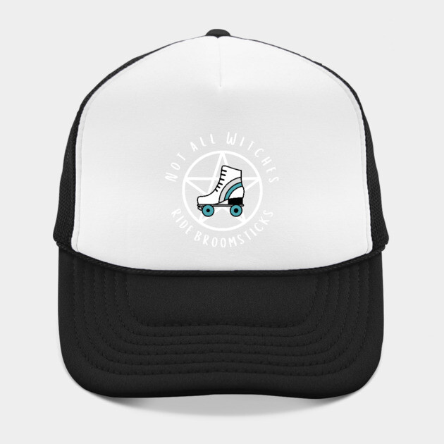 Not all Witches Ride Broomsticks Teal Stripe Roller Skate Cheeky Witch® by Cheeky Witch