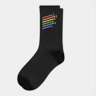 Rainbow Chess Pieces Boardgames Nerd Socks
