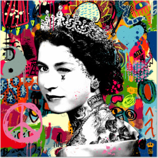 Queen Elizabeth pop art Posters and Art