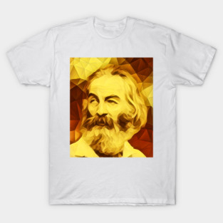 Walt Whitman Golden Portrait | Walt Whitman Artwork 11 T-Shirt