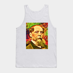 Charles Dickens Snow Portrait | charlles dickens artwork 9 Tank Top