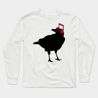 Music Bird Crow Musical Note by Tobe Fonseca Long Sleeve T-Shirt