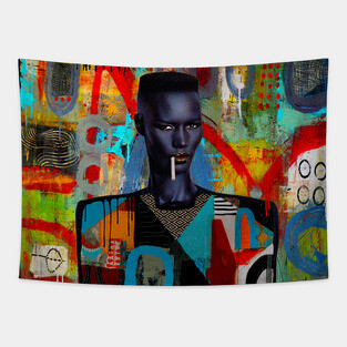 Grace Jones pop art Tapestry