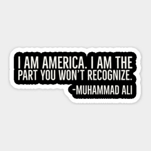 I Am America, Muhammad Ali, Black History Sticker