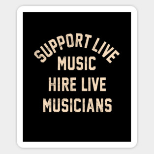 Support Live Music Hire Live Musicians Bands Artists Singers Sticker