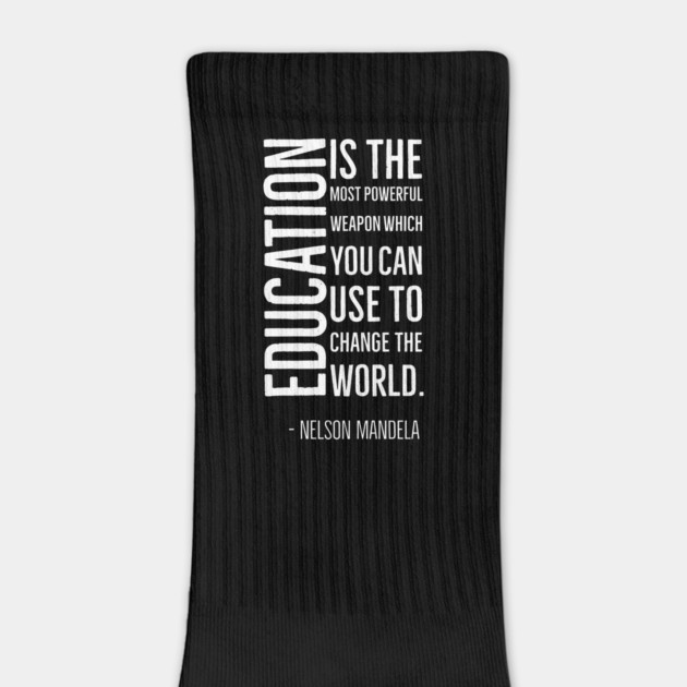 Black History, Education is the most powerful weapon, Nelson Mandela, World History, by UrbanLifeApparel