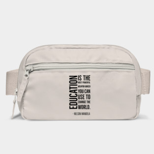 Black History, Education is the most powerful weapon, Nelson Mandela, World History, Bag