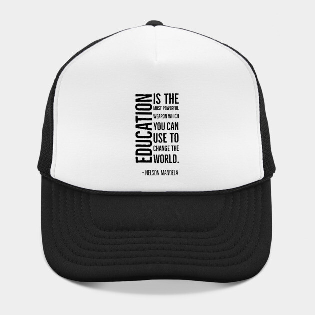 Black History, Education is the most powerful weapon, Nelson Mandela, World History, by UrbanLifeApparel