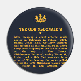 Real Historical Philadelphia - The ODB McDonald's Pin